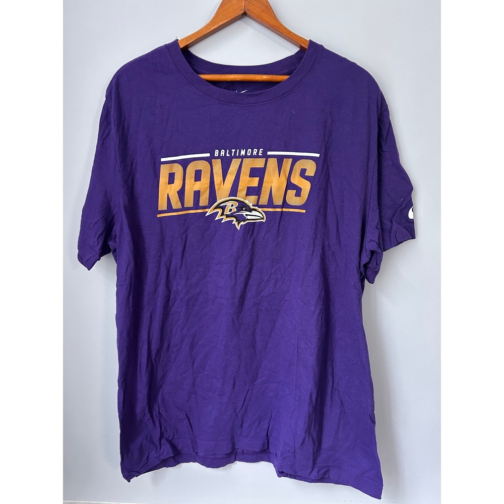 Nike Baltimore Ravens Mens Purple Graphic T-Shirt NFL Football Size Large